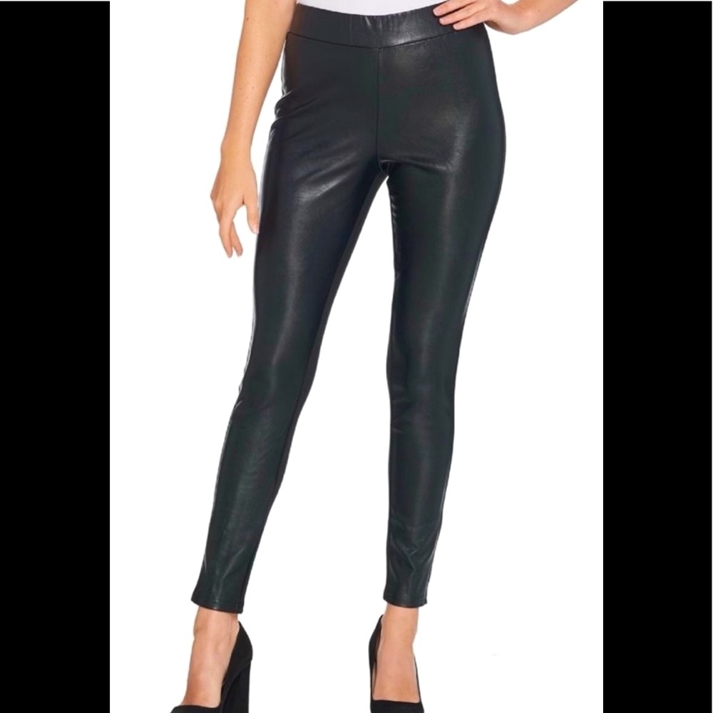 - Brooke Shields faux leather ponte pants 12P
